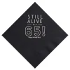 Still Alive Birthday Napkin, Silver Foil