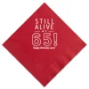 Still Alive Birthday Napkin, White Foil
