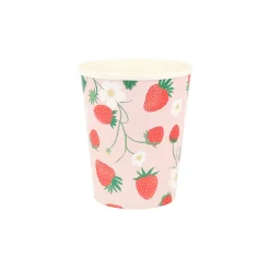 Strawberry Pattern Cups, Set of 8