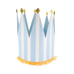 Striped Party Crowns (x 8)