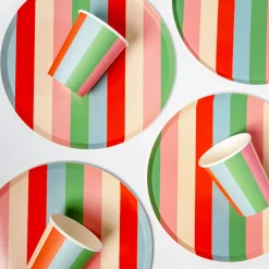 Striped Plates, Pack of 12