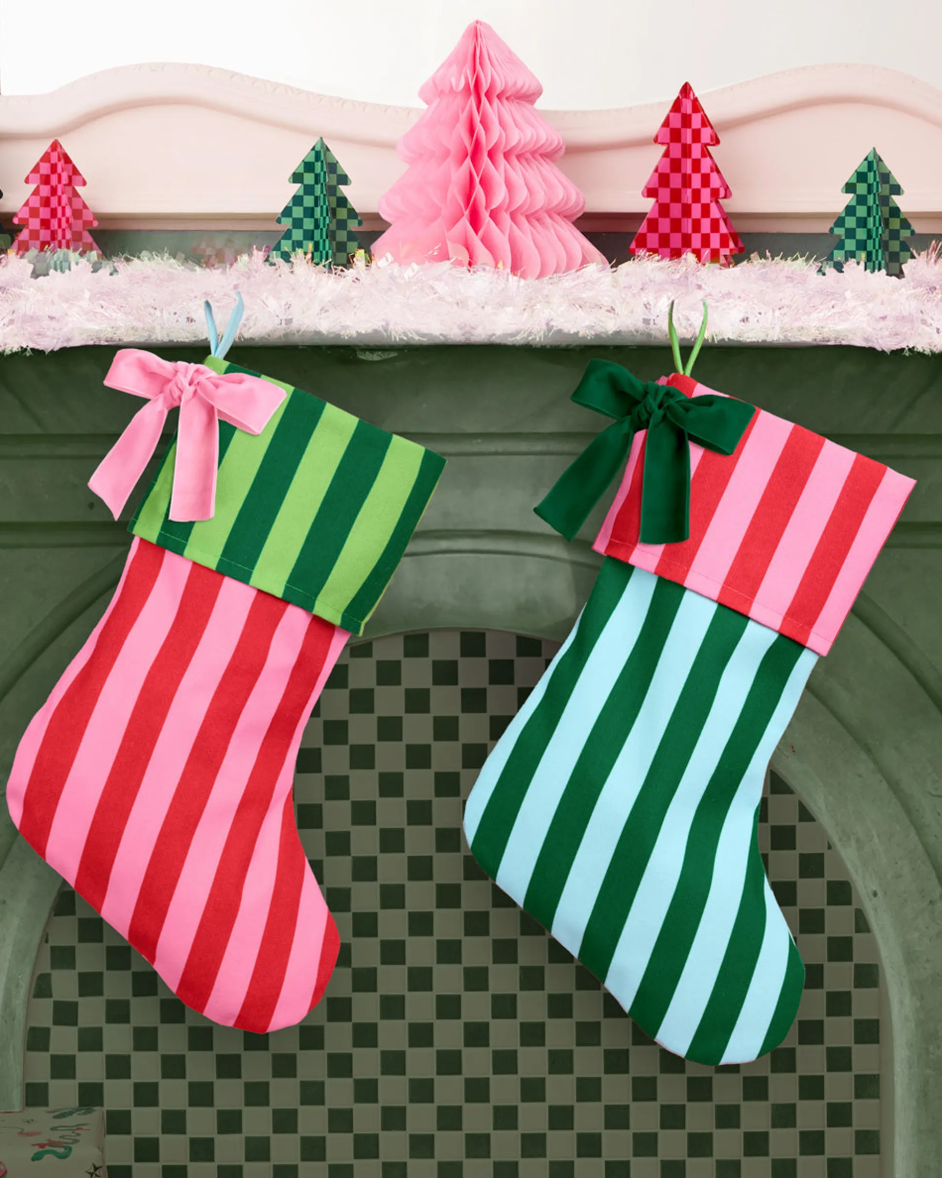 Striped Stocking Set - 2 pieces