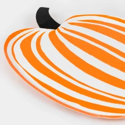 Stripe Pumpkin Plates, Pack of 8