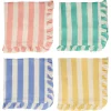 Stripe Ruffle Linen Napkins