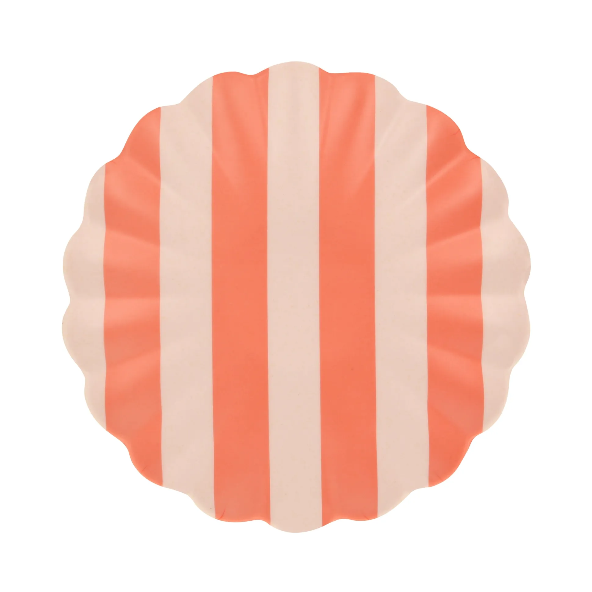 Stripy Reusable Bamboo Small Plates, Pack of 6