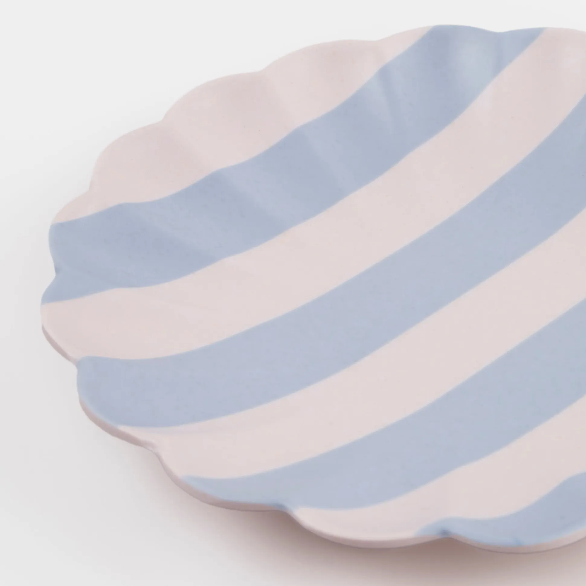 Stripy Reusable Bamboo Small Plates, Pack of 6