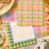 Summer Camp Napkins - 24 plaid paper napkins