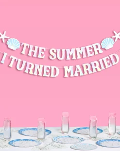 Summer I Turned Married Banner - iridescent banner