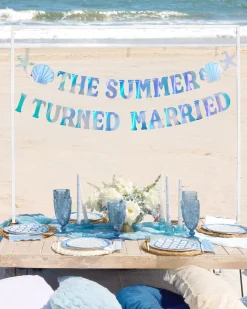 Summer I Turned Married Banner - iridescent banner