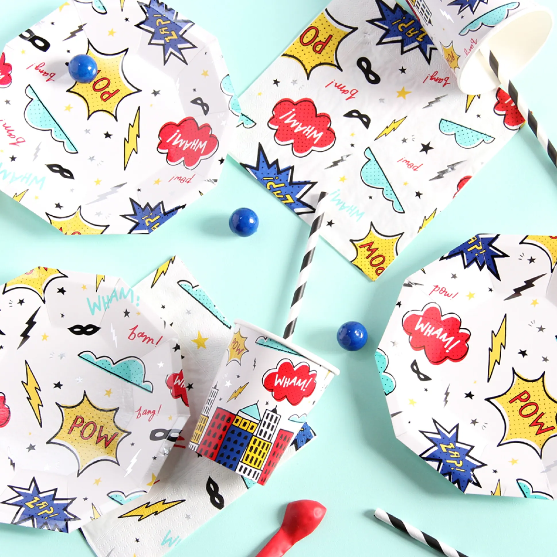 Superhero Large Napkins, Pack of 16