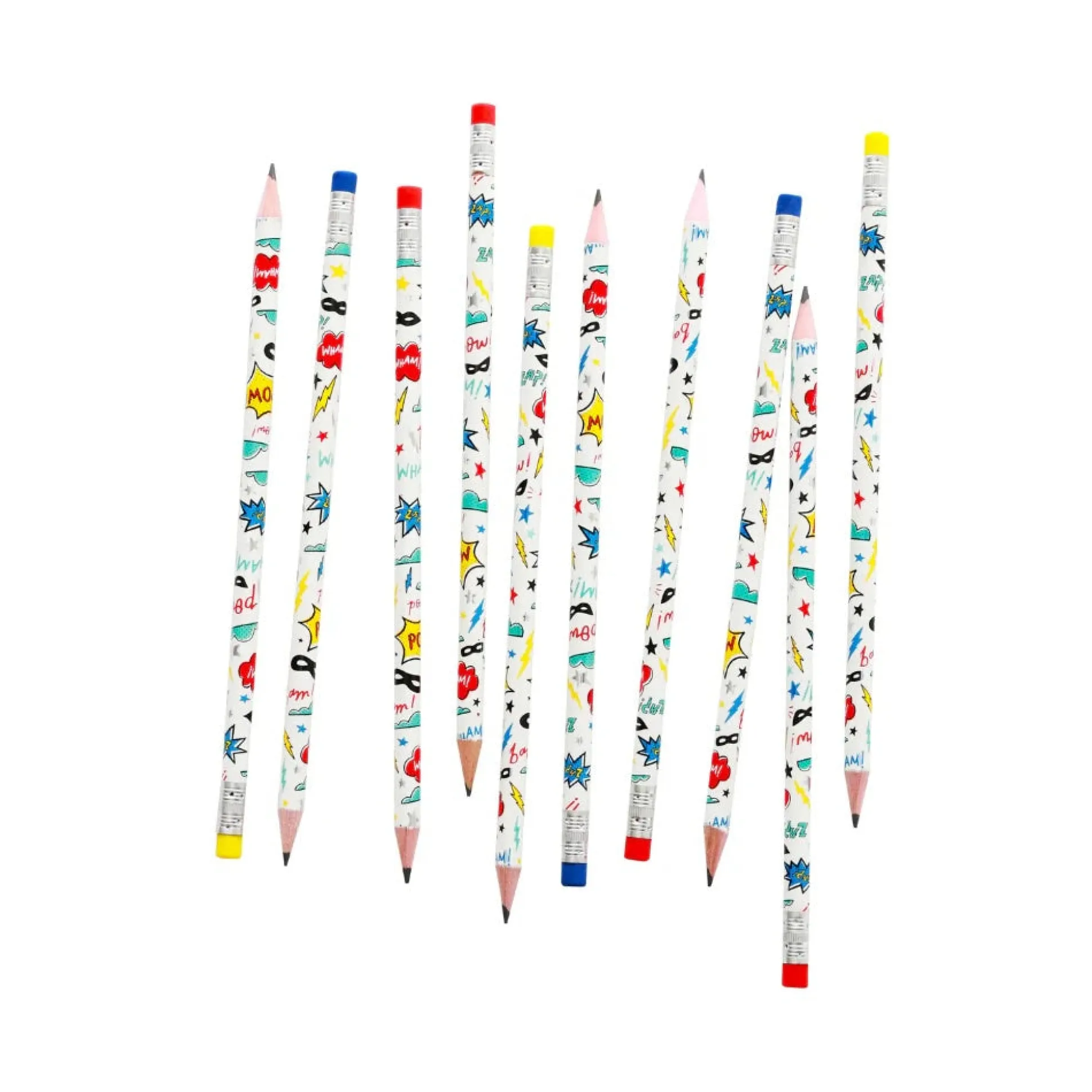 Superhero Pencil Set, Pack of 10
