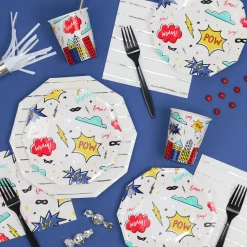 Superhero Small Plates, Pack of 8