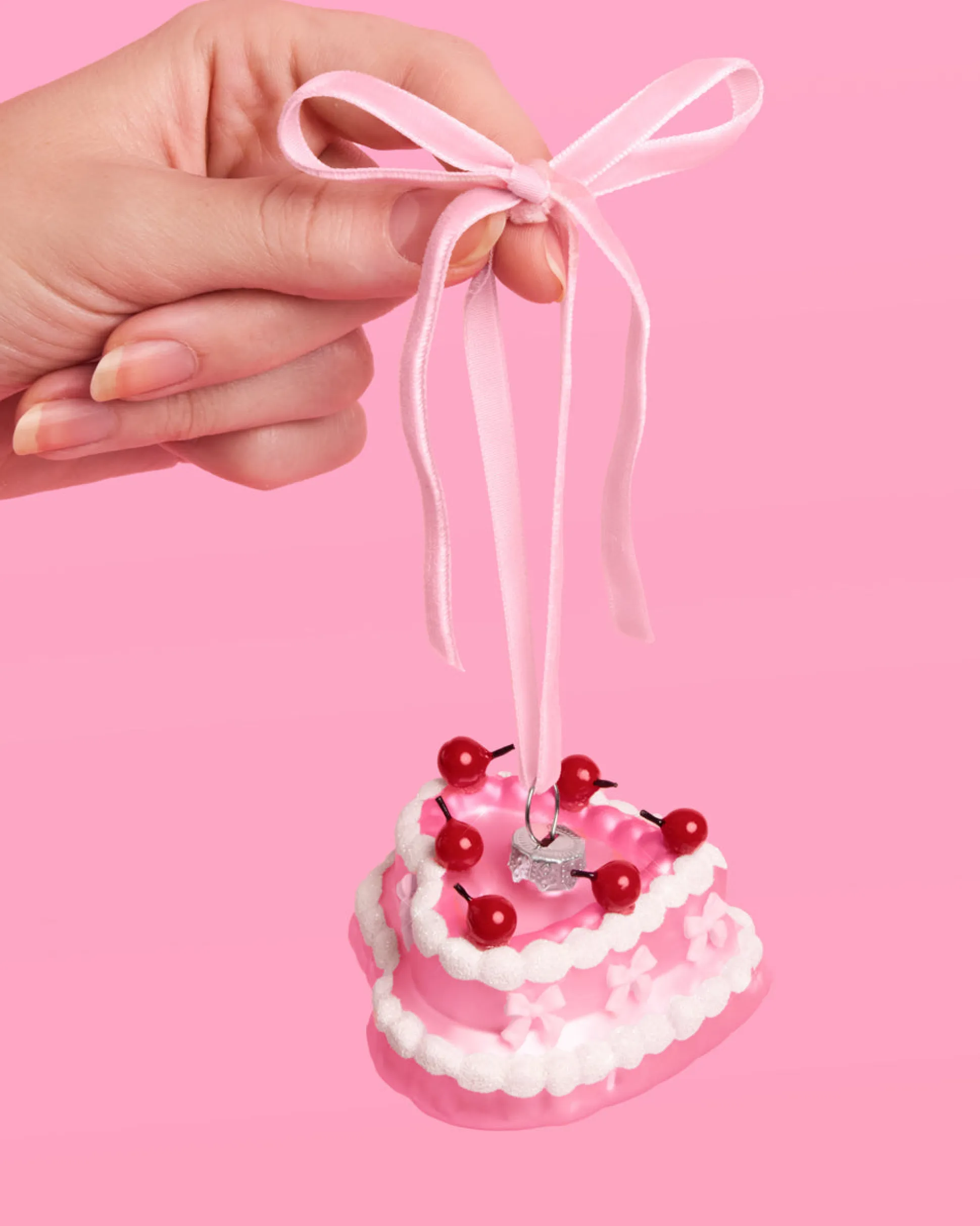 Sweetheart Cake Ornament - pink ornament