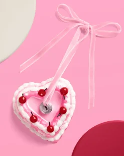 Sweetheart Cake Ornament - pink ornament