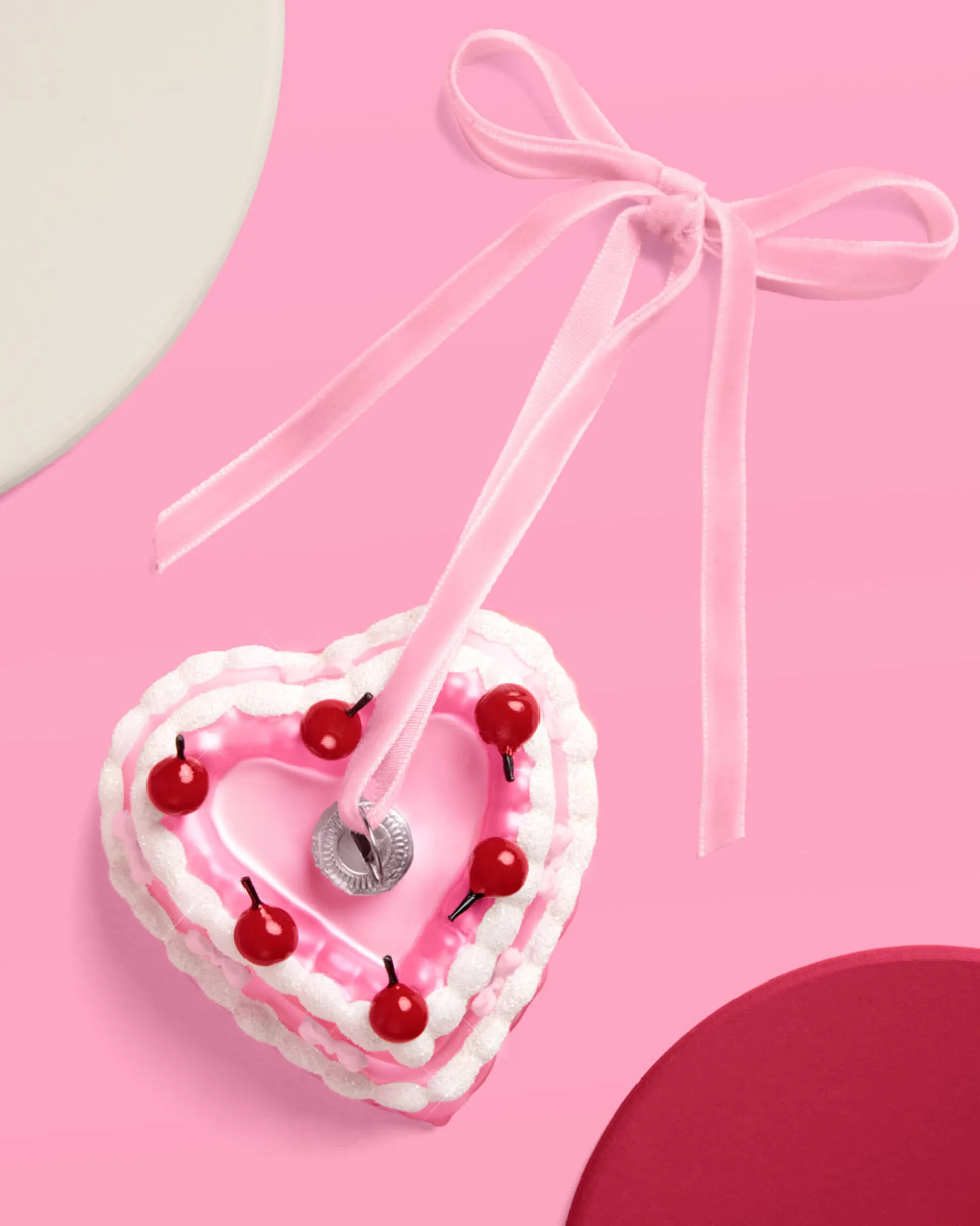 Sweetheart Cake Ornament - pink ornament