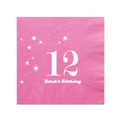 Sweet Star Personalized Napkin, White Foil