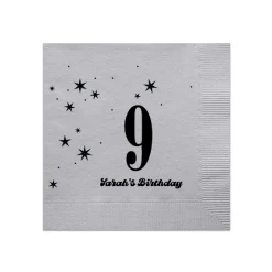 Sweet Star Personalized Napkin, Black Foil