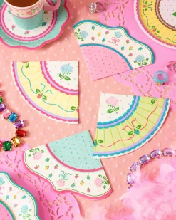 Tea Party Napkins - 24 pastel paper napkins