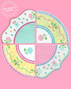Tea Party Napkins - 24 pastel paper napkins