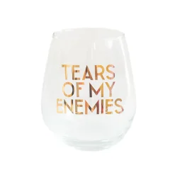 Tears of My Enemies Witty Wine Glass