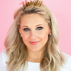Thirty Metal Headband - Gold