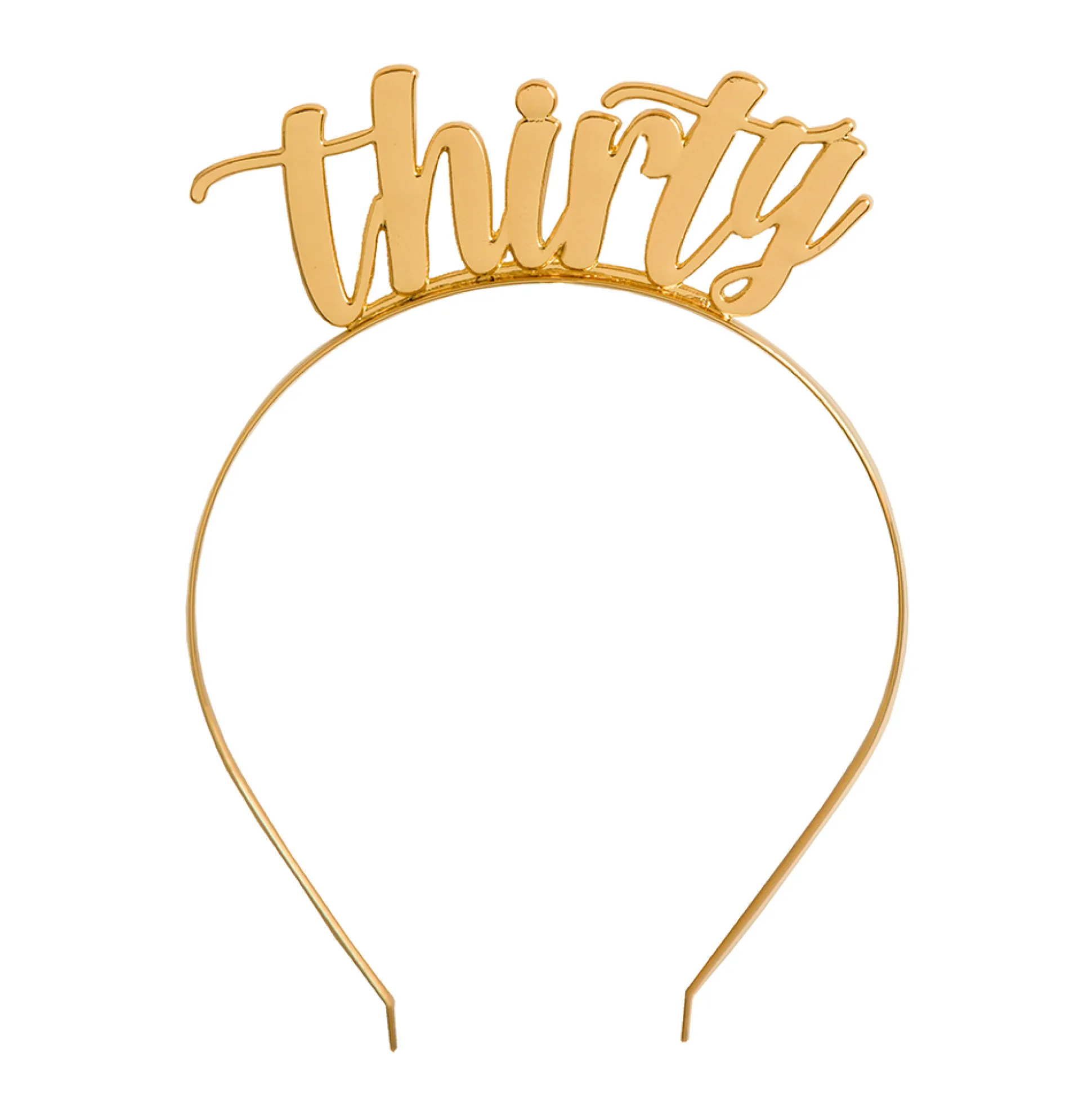 Thirty Metal Headband - Gold