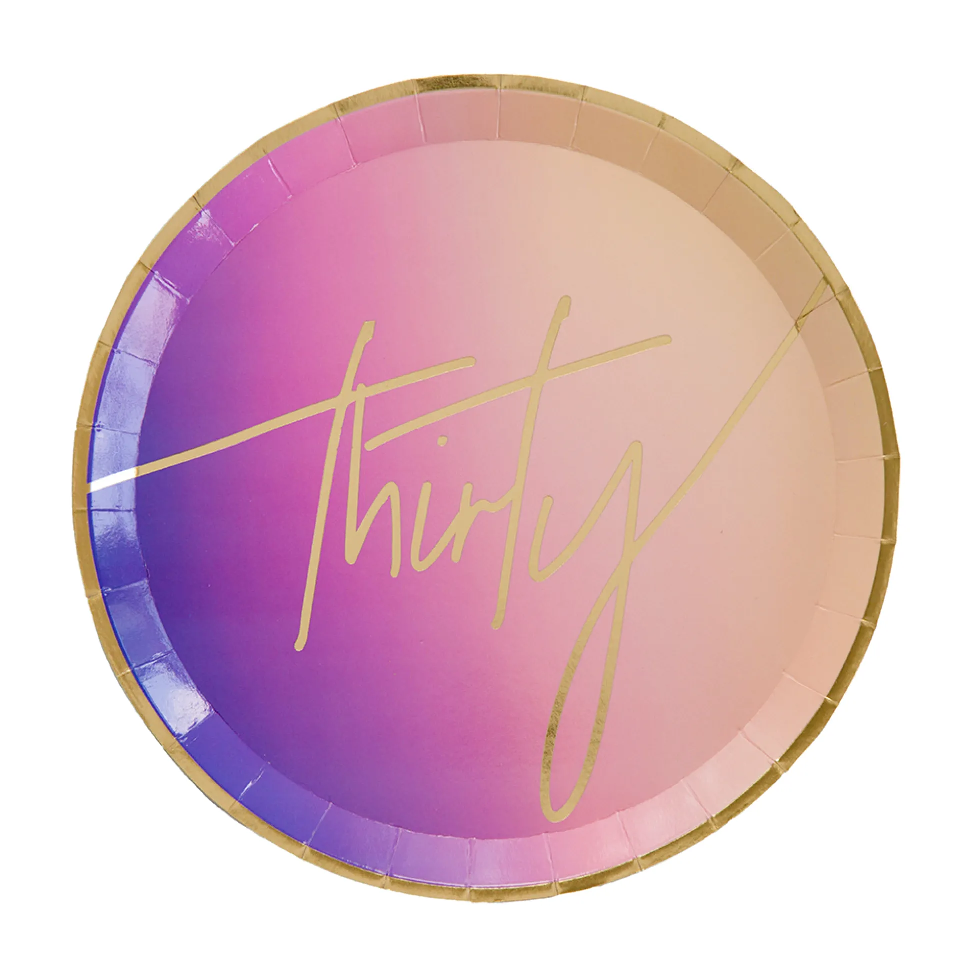Thirty Milestone Dinner Plates, Pack of 8