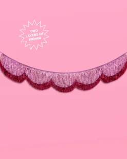 Tickled Pink Fringe - scalloped banner