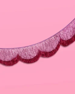 Tickled Pink Fringe - scalloped banner