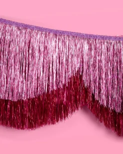Tickled Pink Fringe - scalloped banner