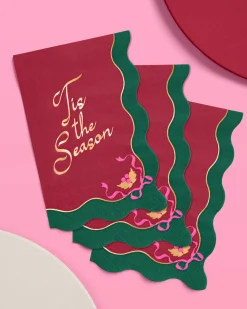 Tis the Season Napkins - 50 rectangle napkins