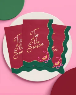 Tis the Season Napkins - 50 rectangle napkins