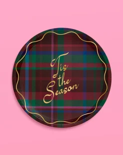 Tis the Season Plate Set - 32 paper plates, 2 sizes