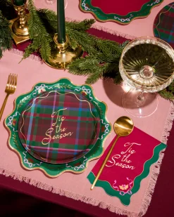Tis the Season Plate Set - 32 paper plates, 2 sizes