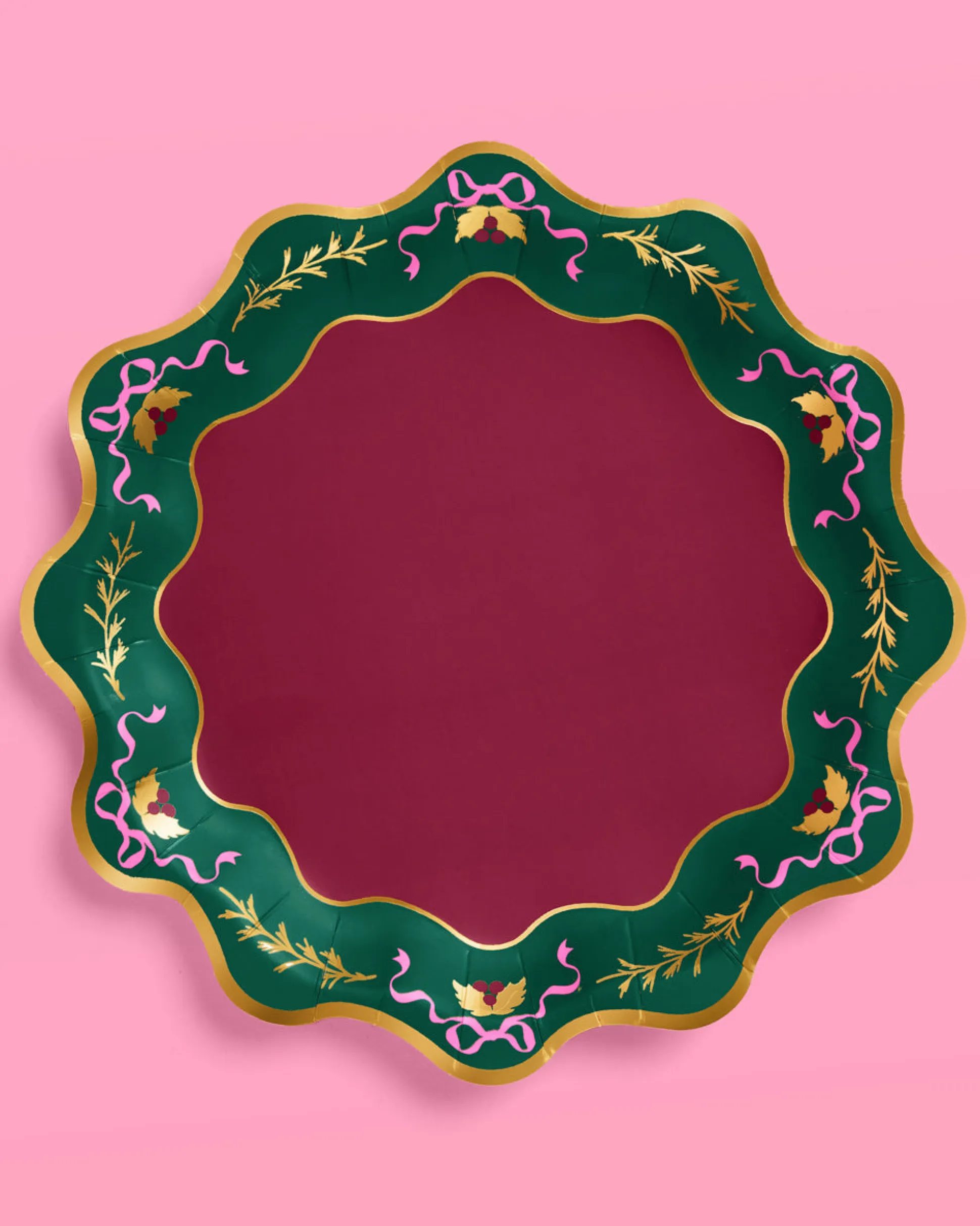 Tis the Season Plate Set - 32 paper plates, 2 sizes