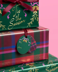 Tis the Season Wrapping Paper - 12 sheets + 16 tags