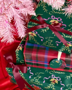 Tis the Season Wrapping Paper - 12 sheets + 16 tags