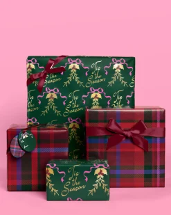 Tis the Season Wrapping Paper - 12 sheets + 16 tags