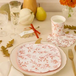 Toile Pumpkin Plates (x 8)