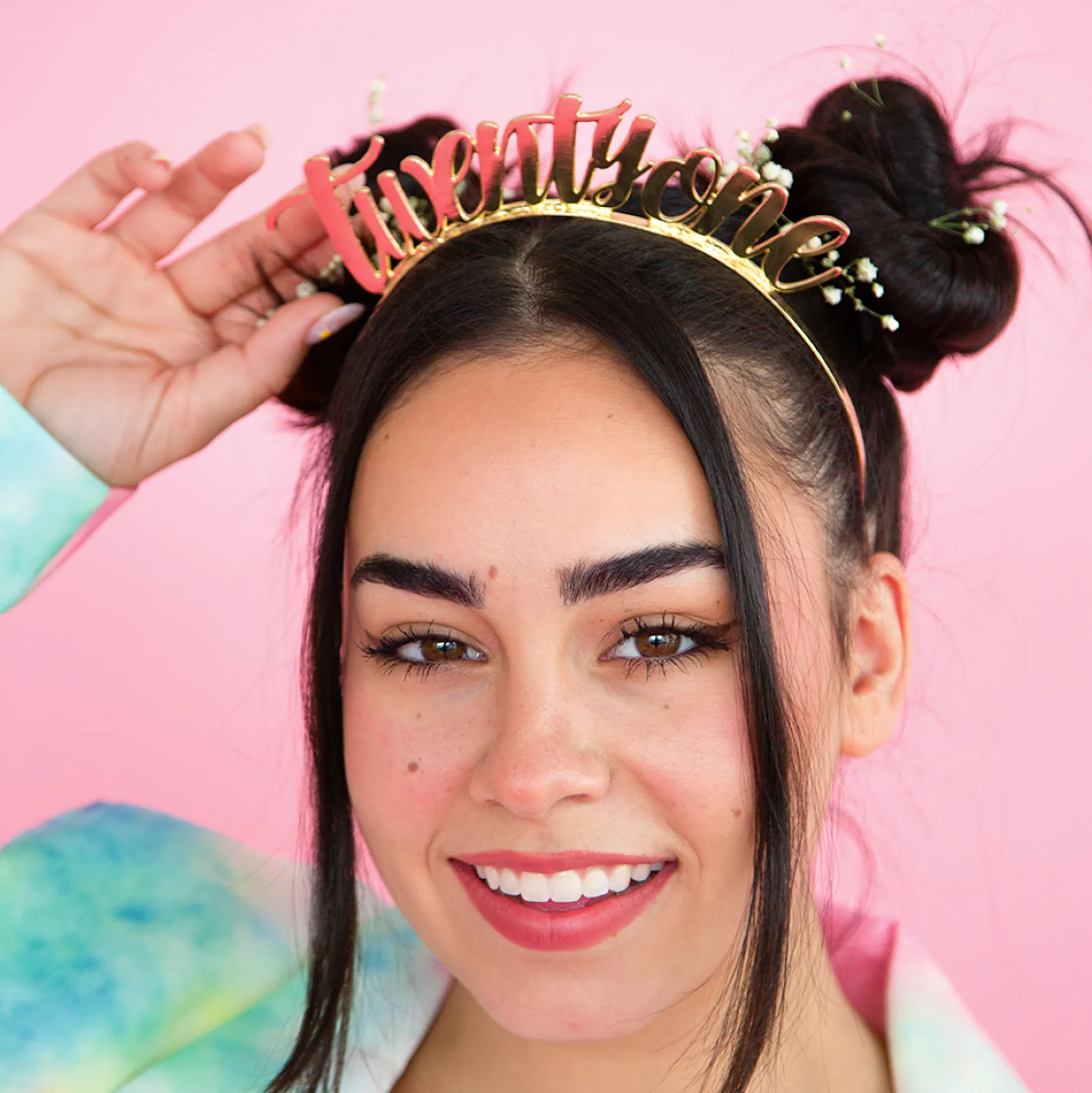 Twenty One Metal Headband - Rose Gold
