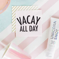 Vacay All Day Witty Cocktail Napkins, Pack of 20