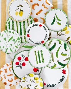 Verdant Appetizer Plate Set - set of 12