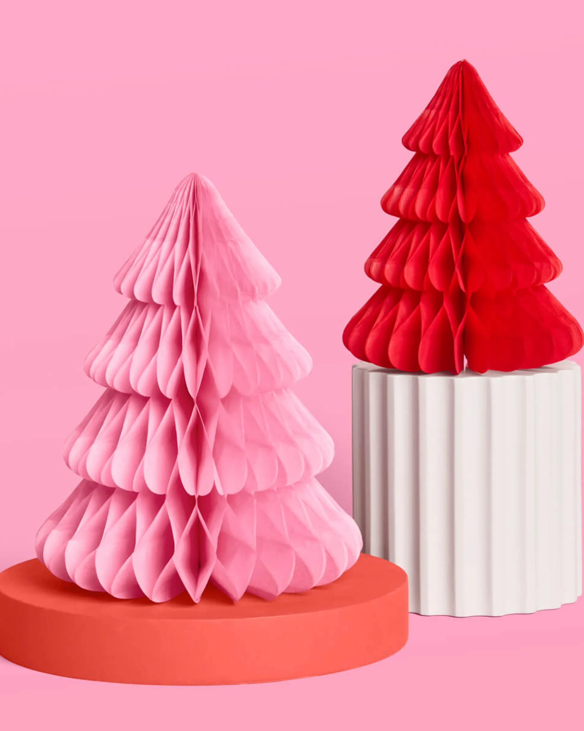 Very Merry Tree Set - 4 accordion tissue paper trees