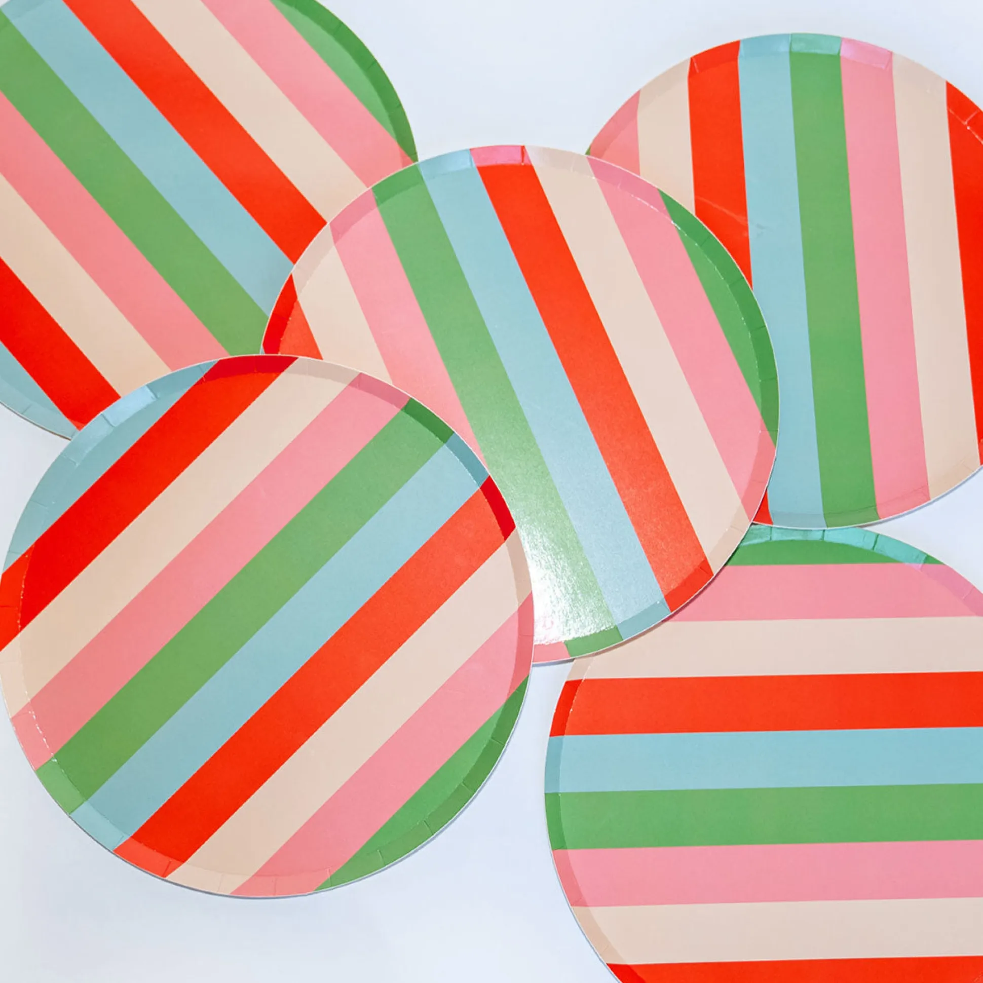Vibrant Striped Party Pack for 12