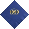 Vintage Bold Year Birthday Napkin, Gold Foil