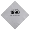 Vintage Bold Year Birthday Napkin, Black Foil