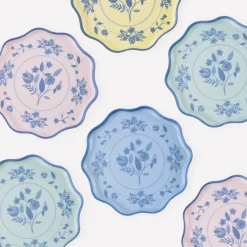 Vintage Botanical Reusable Small Plates (x 4)