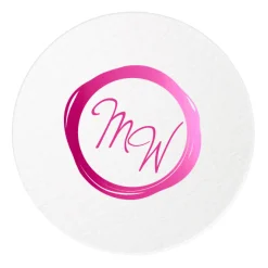 Wax Stamp Coasters, Fuchsia Foil