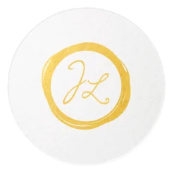 Wax Stamp Coasters, Gold Foil
