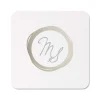 Wax Stamp Coasters, Silver Foil